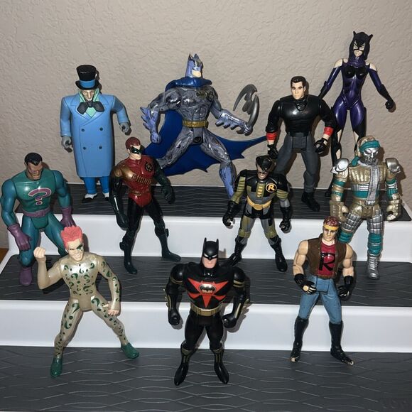 Vintage 90s Kenner Batman Action Figures Lot Of 11 DC Comics 5” Tall Characters - Picture 2 of 13